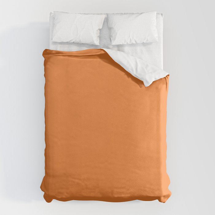 Tangerine - Solid Color Collection Duvet Cover