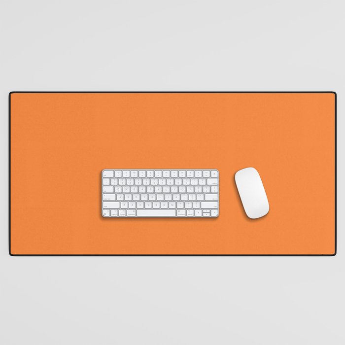 Tangerine - Solid Color Collection Desk Mat