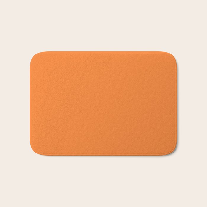 Tangerine - Solid Color Collection Bath Mat
