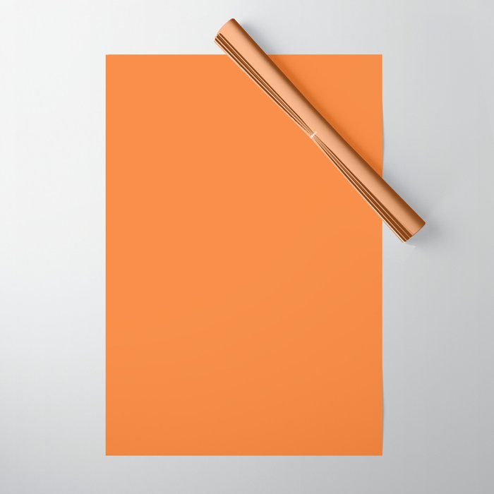 Tangerine - Solid Color Collection Wrapping Paper