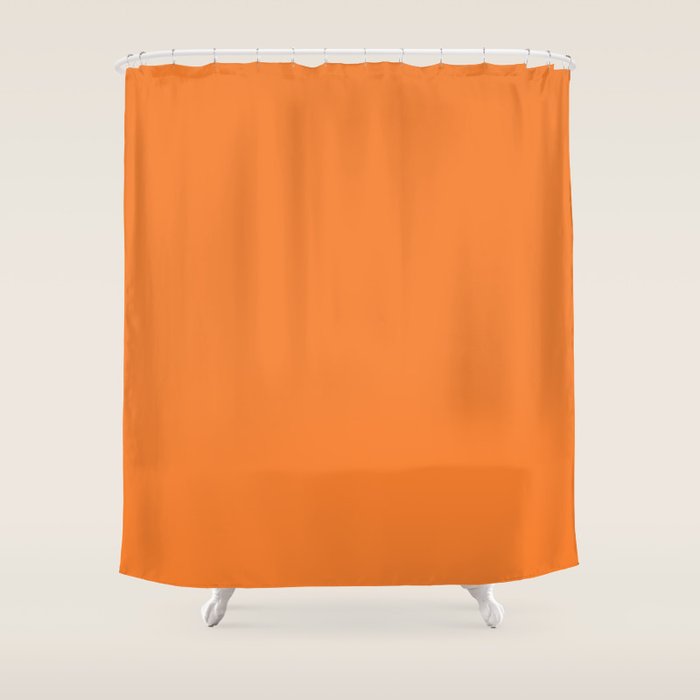 Tangerine - Solid Color Collection Shower Curtain