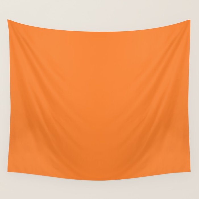Tangerine - Solid Color Collection Wall Tapestry