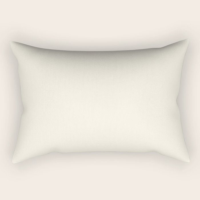 Cream - Solid Color Collection Rectangular Pillow