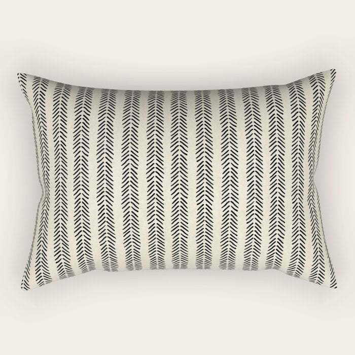 Small Black And White Arrowheads Rectangular Pillow