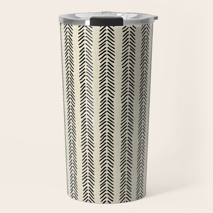 Small Black And White Arrowheads Travel Mug