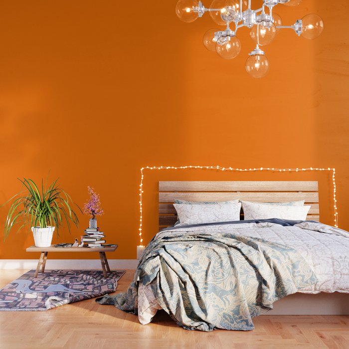 Bright Neon Orange Russet 2018 Fall Winter Color Trends Wallpaper