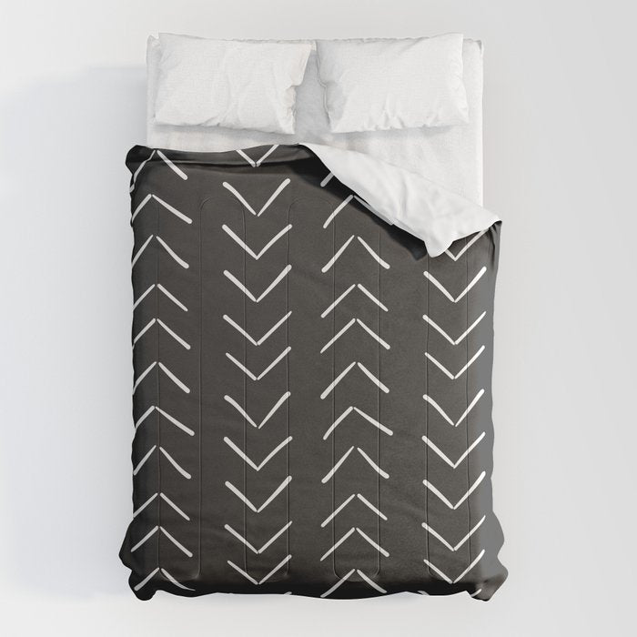 Boho Big Arrows In Black And White Comforter