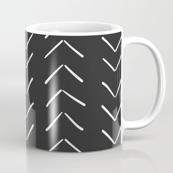 Boho Big Arrows In Black And White Coffee Mug