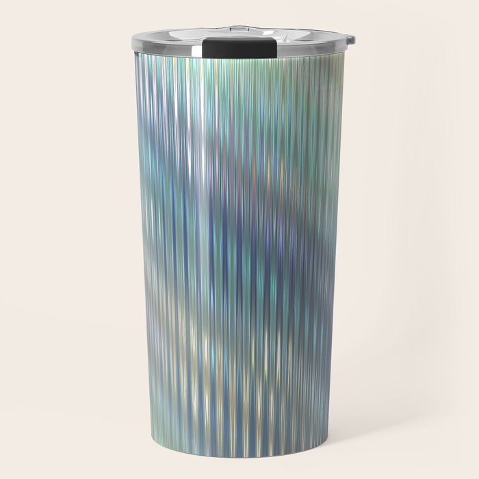 Striped Abstract Glass Relection Travel Mug