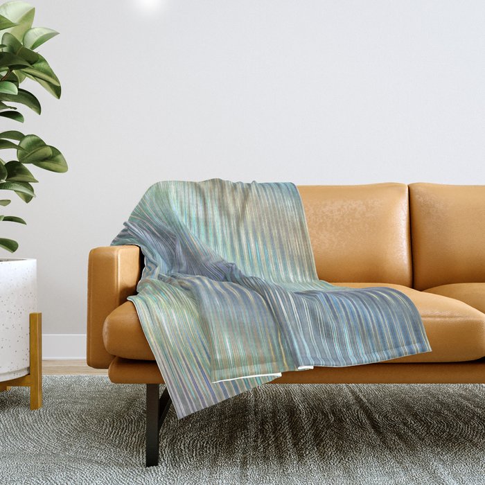 Striped Abstract Glass Relection Throw Blanket