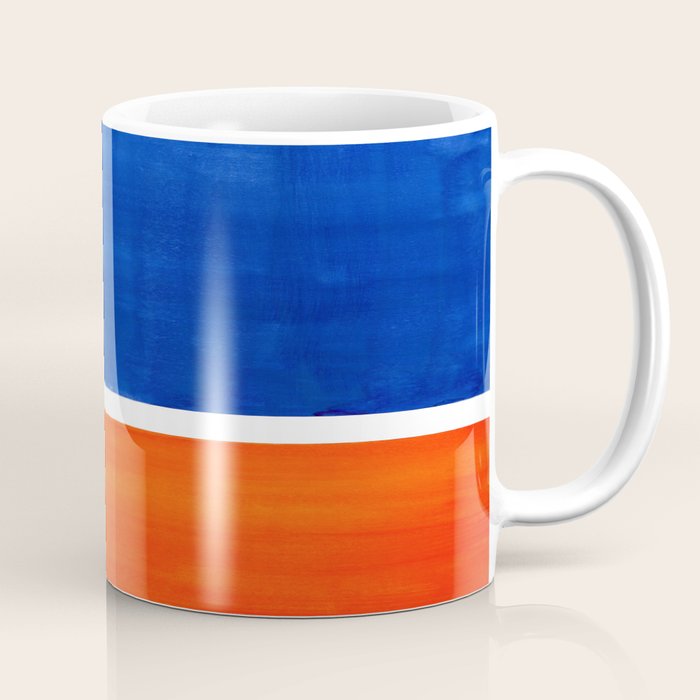 Colorful Bright Minimalist Rothko Orange And Blue Midcentury Modern Art Vintage Pop Art Coffee Mug