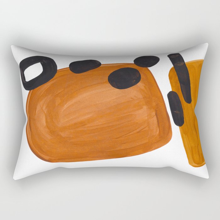 Mid Century Vintage 70'S Design Abstract Minimalist Colorful Pop Art Rectangular Pillow