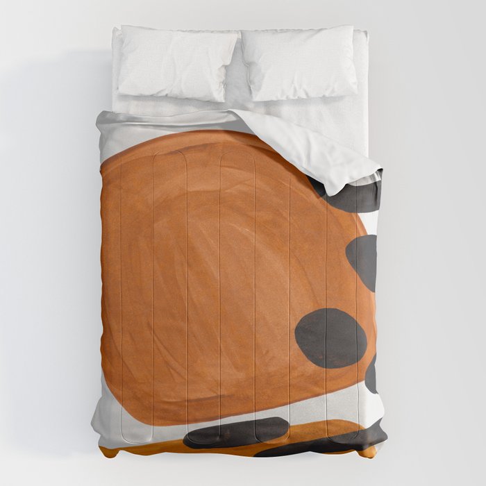 Mid Century Vintage 70'S Design Abstract Minimalist Colorful Pop Art Comforter