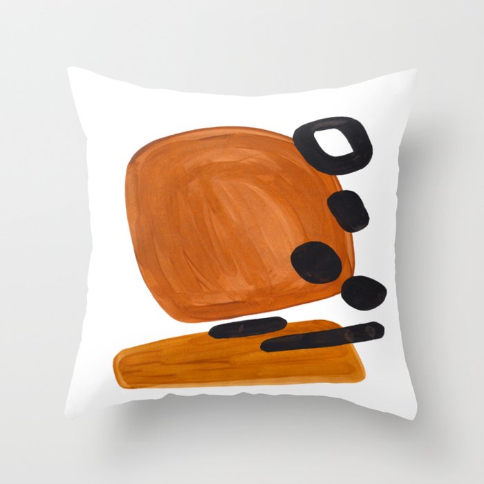 Mid Century Vintage 70'S Design Abstract Minimalist Colorful Pop Art Throw Pillow