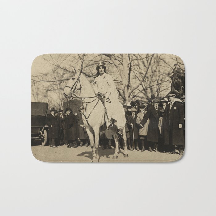 Inez Milholland Leading Suffrage Parade Bath Mat