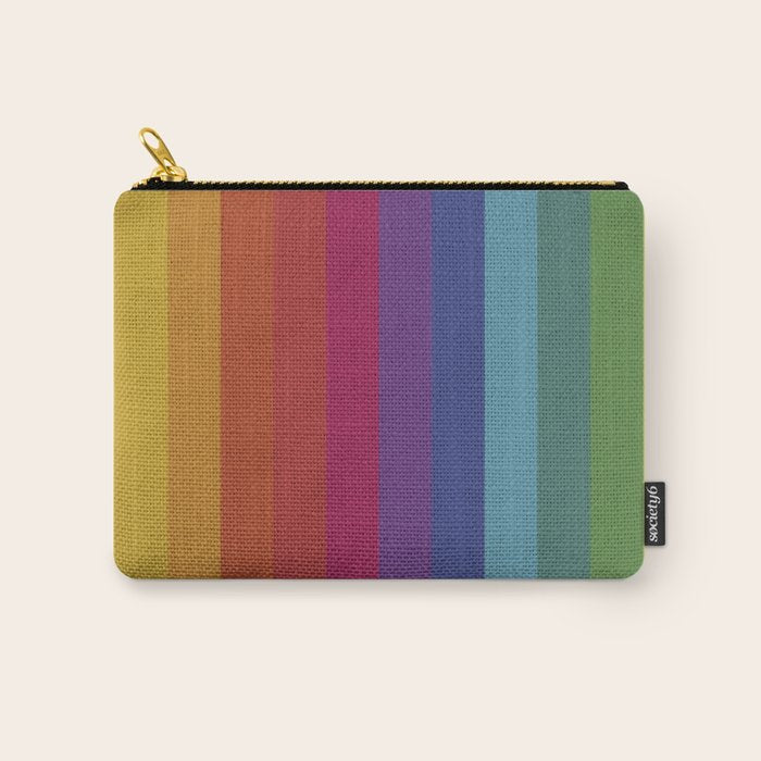 The Color Wheel / Rainbow Stripes Carry All Pouch