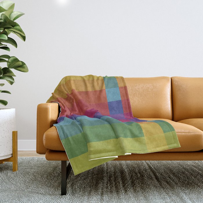 The Color Wheel / Rainbow Stripes Throw Blanket