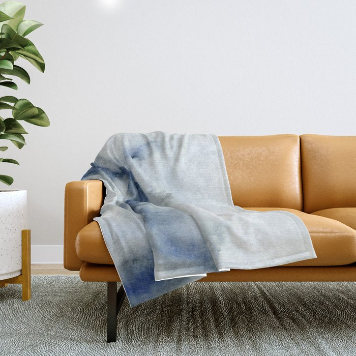 Indigo Abstract Painting | No.3 Throw Blanket