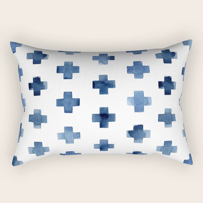 Crosses Scandinavian Pattern Rectangular Pillow