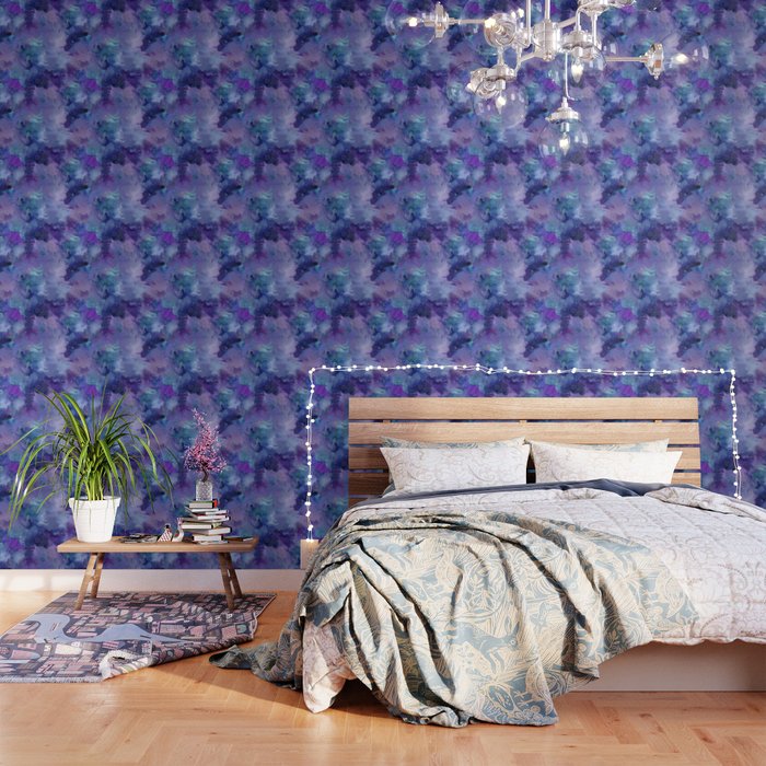 Abstract Colorful Purple Watercolor Wallpaper