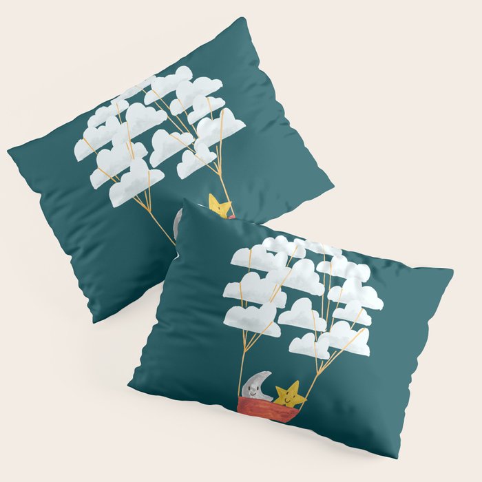 Hot Cloud Baloon - Moon And Star Pillow Sham