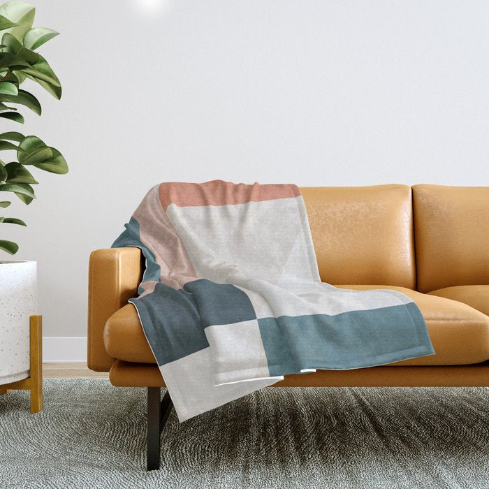 Cirque 01 Abstract Geometric Throw Blanket