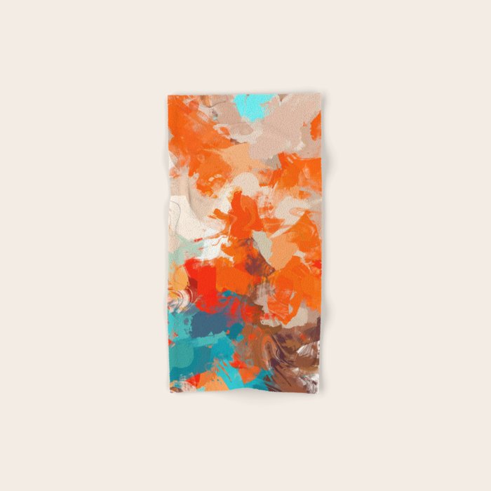 Pleasure, Abstract Painting Summer, Positivity Modern Bohemian Pop Of Color Bright Good Vibes Bath Towel