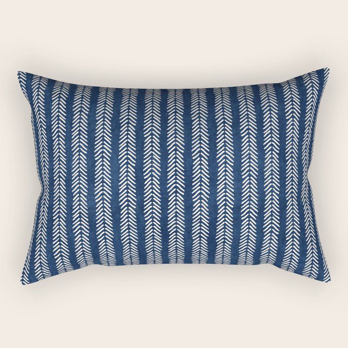 Small Navy Arrowheads Rectangular Pillow