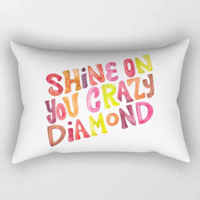 Shine On You Crazy Diamond - Rainbow Palette Rectangular Pillow