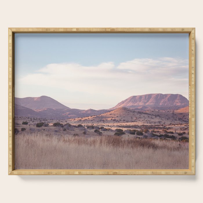 Marfa Ii - Sunset On The Range Serving Tray