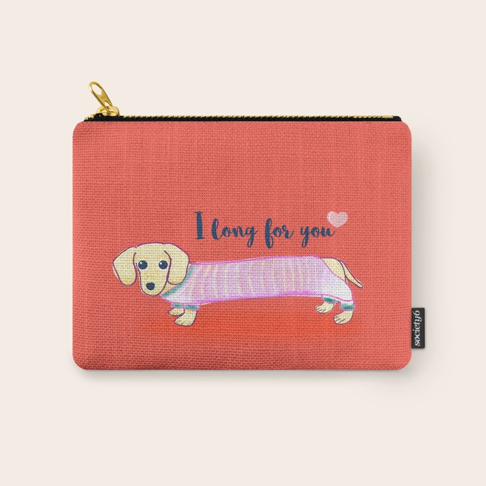 Valentine'S Day Dachshund Dog Carry All Pouch