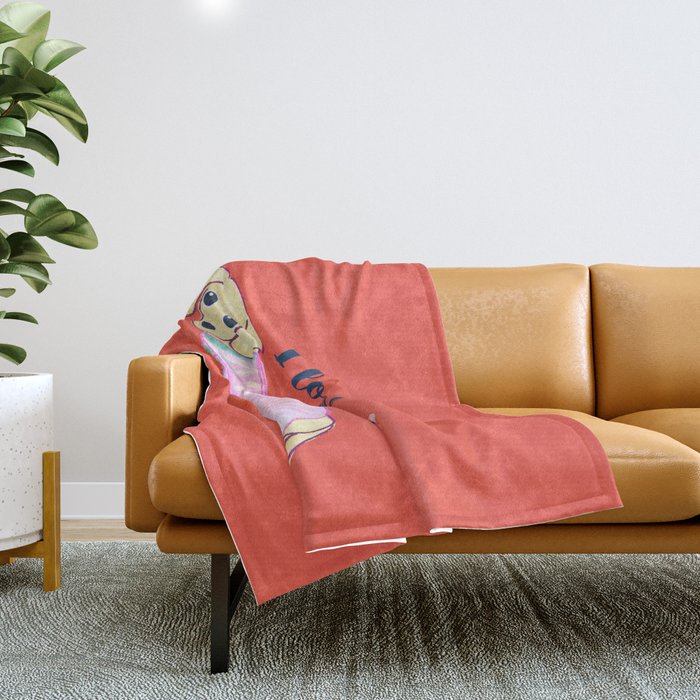 Valentine'S Day Dachshund Dog Throw Blanket