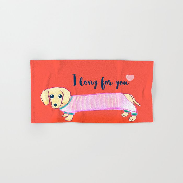 Valentine'S Day Dachshund Dog Bath Towel