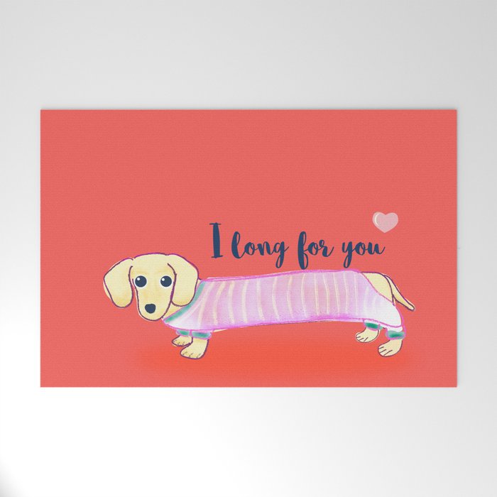 Valentine'S Day Dachshund Dog Welcome Mat