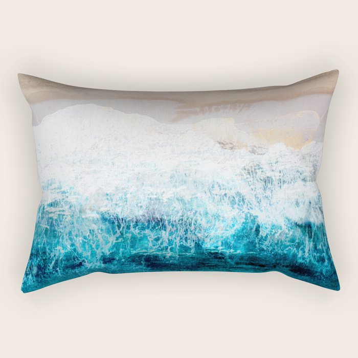 Watercolour Summer Beach Iii Rectangular Pillow