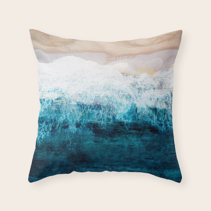 Watercolour Summer Beach Iii Throw Pillow