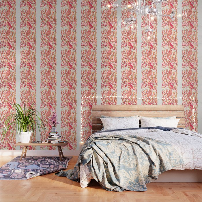 Kelp Forest Mermaid - Peach Palette Wallpaper
