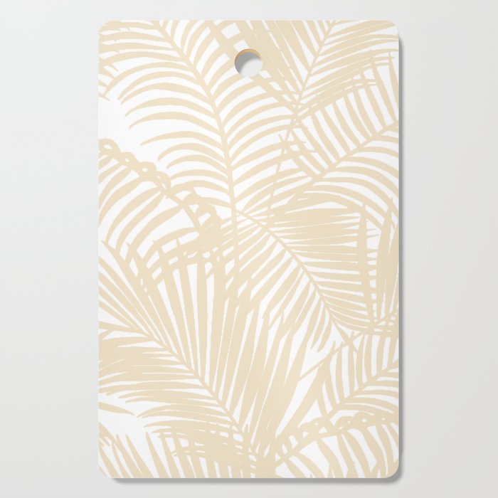 Modern Tropical Elegant Ivory Palm Tree Pattern Cutting Board