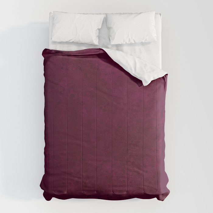 Hand Painted Modern Abstract Burgundy Marble Watercolor Comforter
