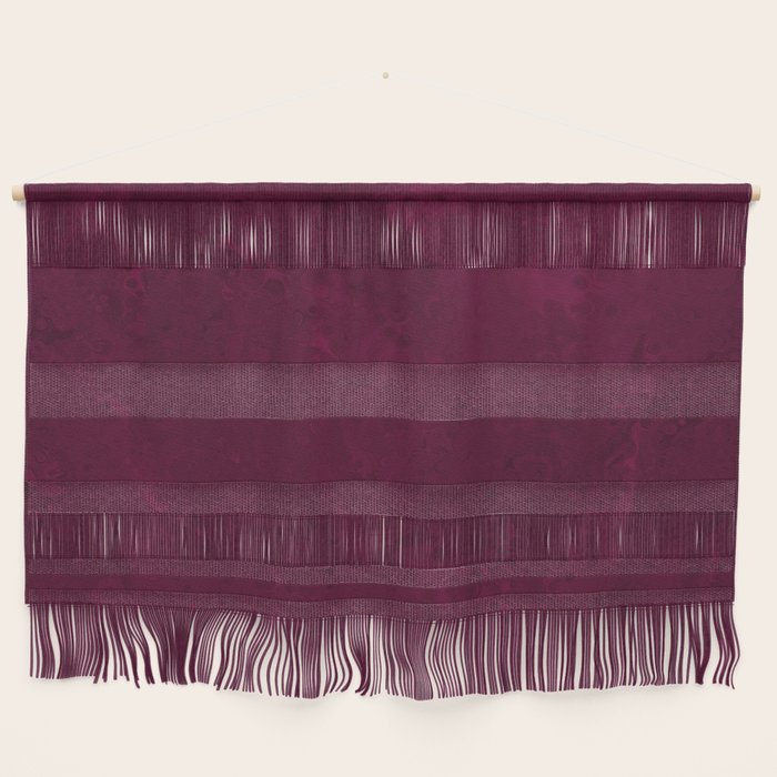 Hand Painted Modern Abstract Burgundy Marble Watercolor Wall Hanging