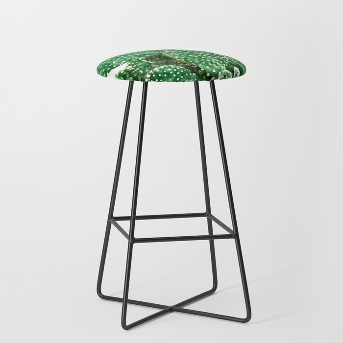 Velvet Cactus | Watercolor Botanical Plants | Minimal Boho Scandinavian Painting Stool