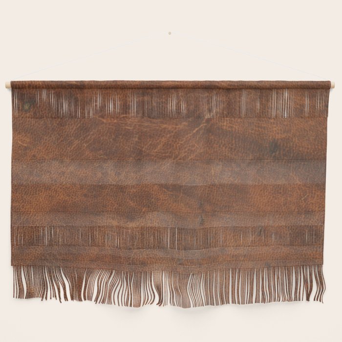 Old Tan Faux Leather Texture Wall Hanging