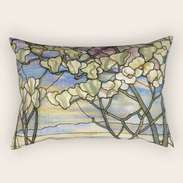 Louis Comfort Tiffany - Decorative Stained Glass 5. Rectangular Pillow
