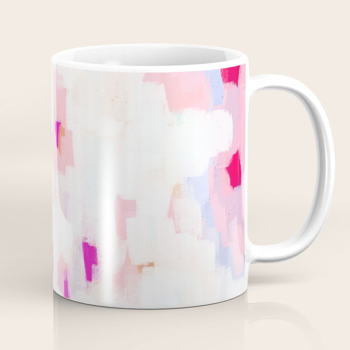 Netta - Abstract Painting Pink Pastel Bright Happy Modern Home Office Dorm College Decor Coffee Mug