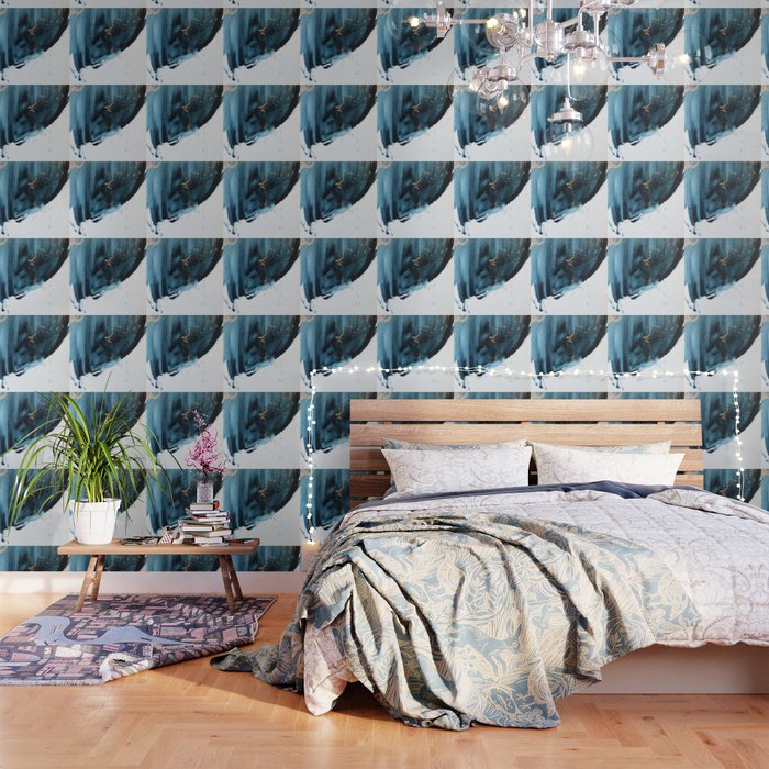 A Minimal Sapphire And Gold Abstract Piece In Blue White And Gold By Alyssa Hamilton Art  Wallpaper