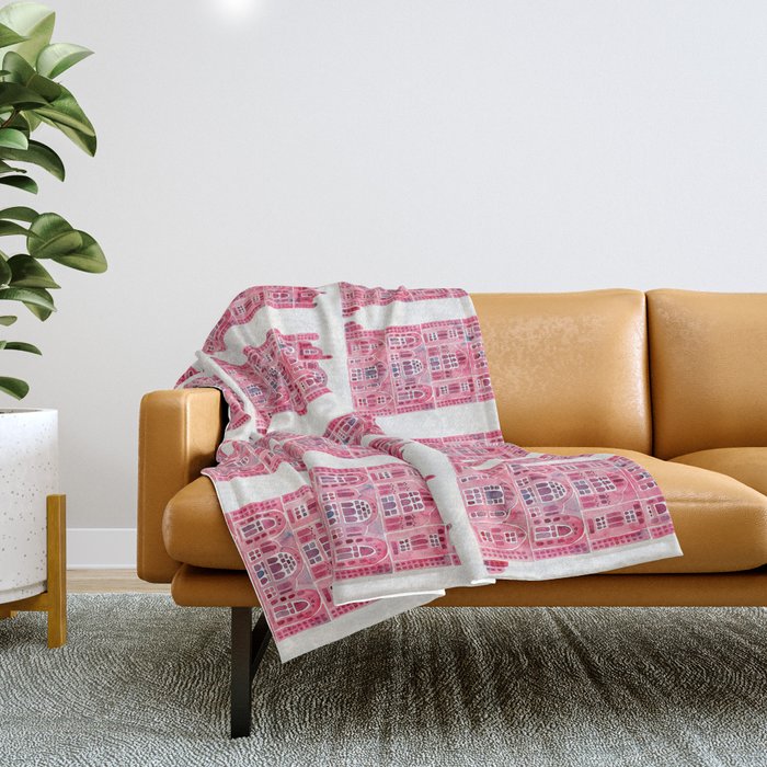 Hawa Mahal - Pink Palace Of Jaipur, India Throw Blanket