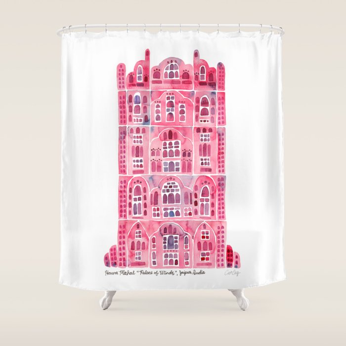 Hawa Mahal - Pink Palace Of Jaipur, India Shower Curtain