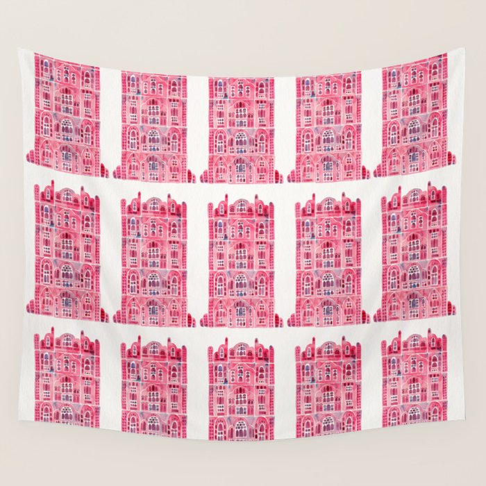 Hawa Mahal - Pink Palace Of Jaipur, India Wall Tapestry