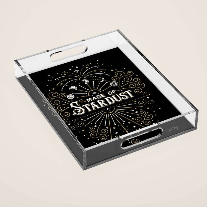 Made Of Stardust - Black & Gold Palette Acrylic Tray