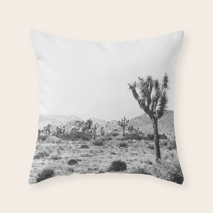 Joshua Tree Monochrome, No. 1 Throw Pillow